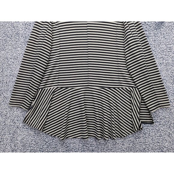 Soft Surroundings Calista Zip Up Cardigan Jacket Size 1X Zip Up Stripe Knit Gray - Picture 9 of 13